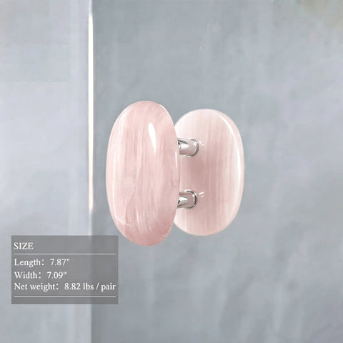 Pink Jade Door Handle