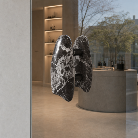 glass door handles