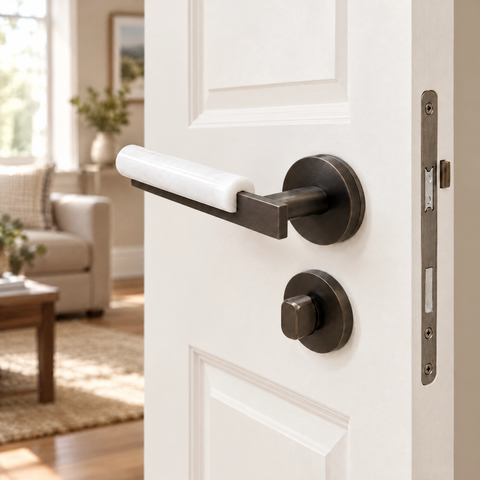 textured stone handles
