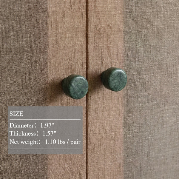Modern Round Stone Cabinet Knobs