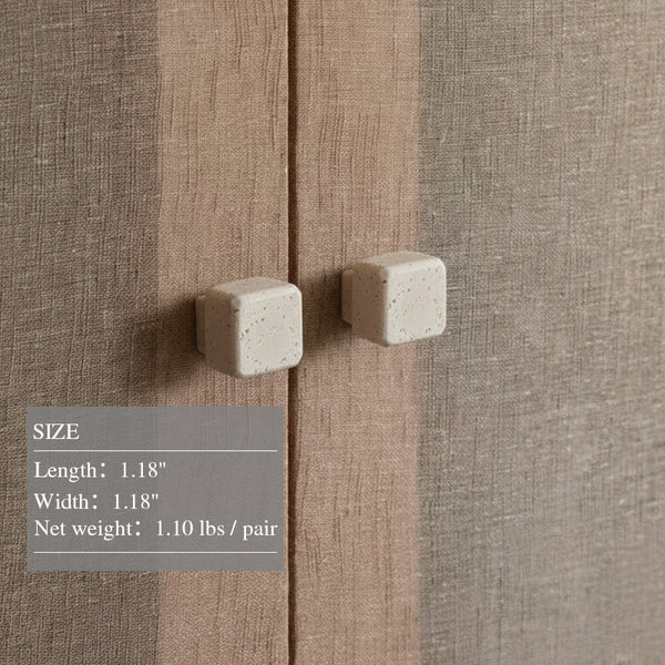 Modern Square Stone Cabinet Knobs