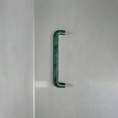 U-Shaped Indian Floral Green Door Handles