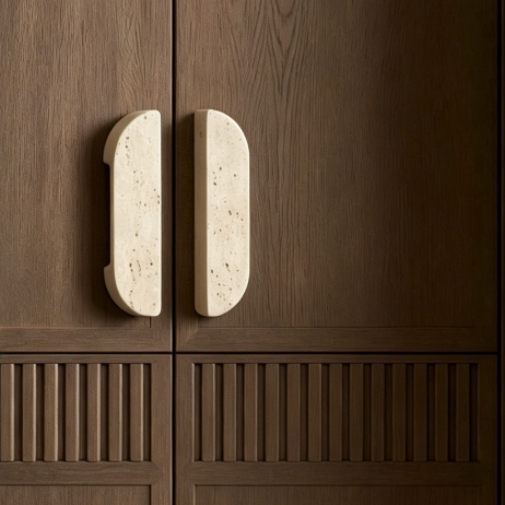 Modern Arched Stone Cabinet Pulls
