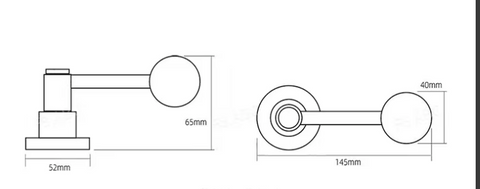 The Sphere Door Lock Handle