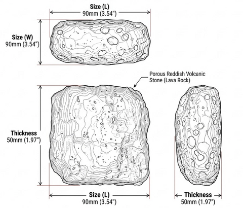 Nuwa Chiseled Texture Stone Pull