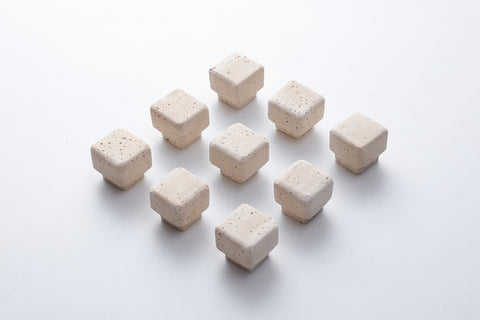 Modern Square Stone Cabinet Knobs