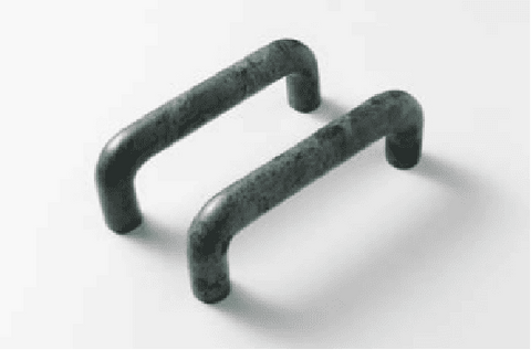 U-Shaped Indian Floral Green Door Handles