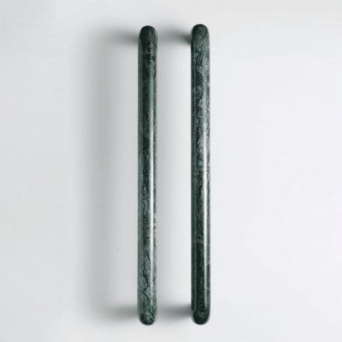 U-Shaped Indian Floral Green Door Handles