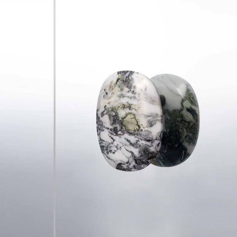 Irregular Round Door Handles (Cold Emerald)