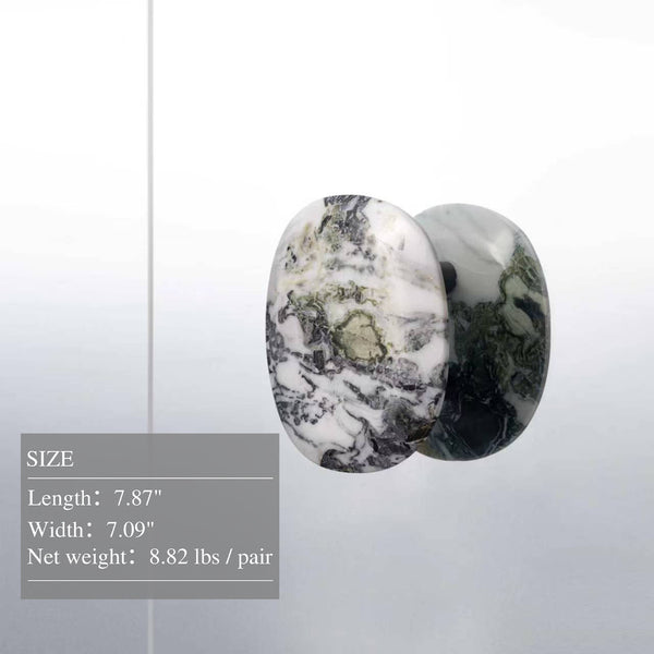 Irregular Round Door Handles (Cold Emerald)