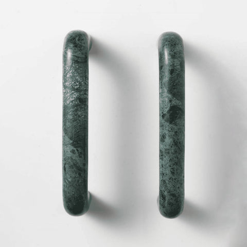 U-Shaped Indian Floral Green Door Handles