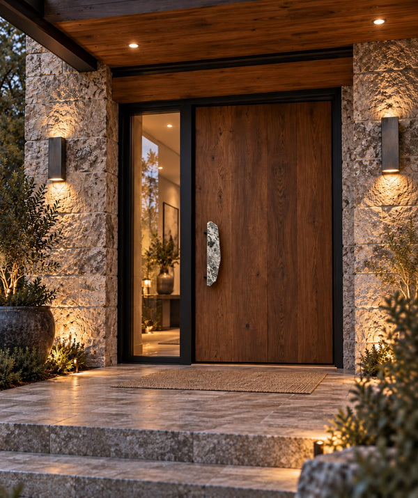 Semi-circular door handle