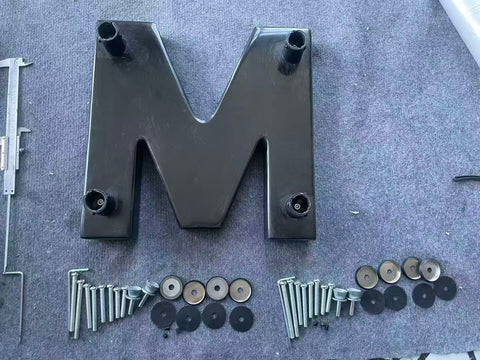 M-Shape Black Marble Entrance Door Handle