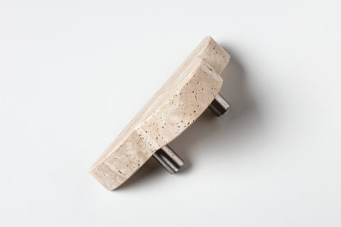 Cream Travertine Lotus Pull