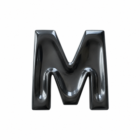M-Shape Black Marble Entrance Door Handle