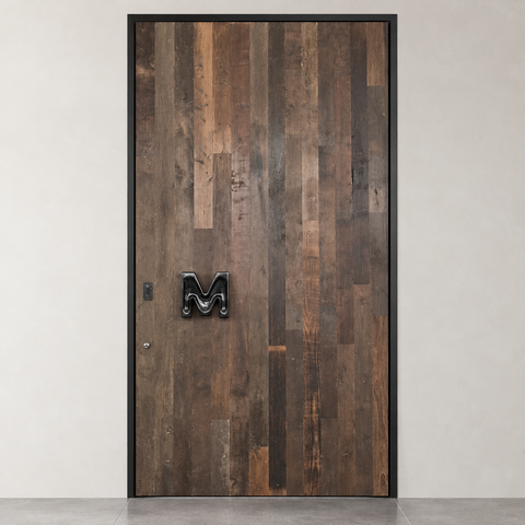 M-Shape Black Marble Entrance Door Handle