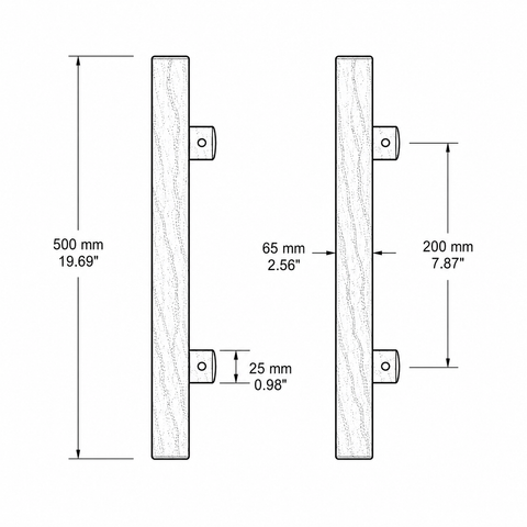NarrowEdge Long Door Handle