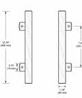RainforestSlabDoorHandles size