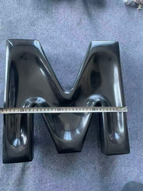 M-Shape Black Marble Entrance Door Handle