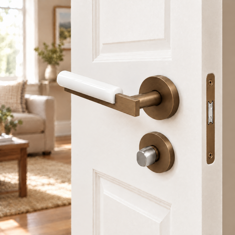 The Jade Cylinder Door Lock Handle