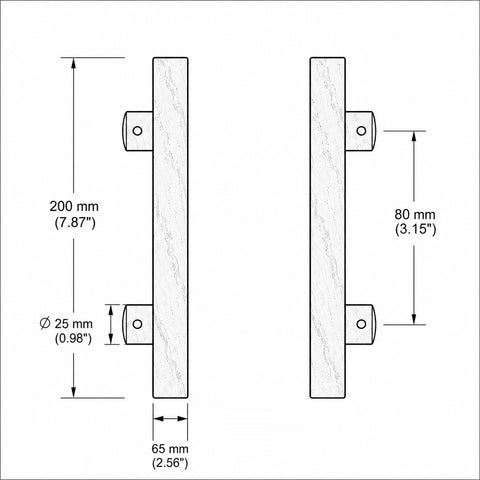 Irregular Chisel-Shaped Door Handles