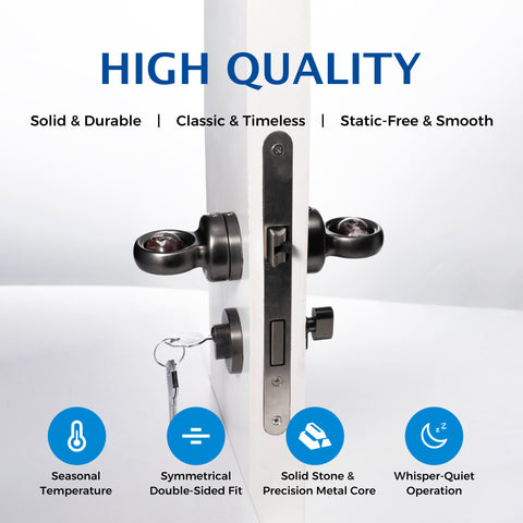 The Marble Door Lock Handle