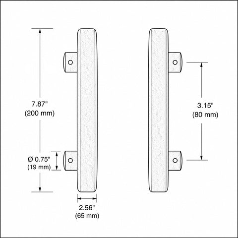 olive-shaped-door-handles-size